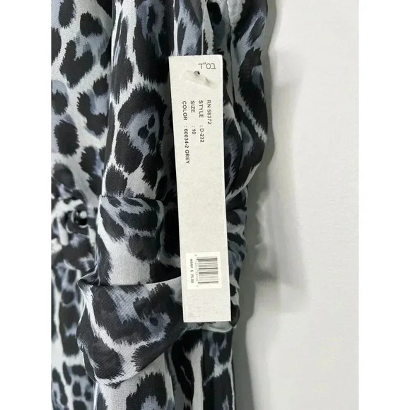 Voir Voir ANIMAL PRINT SLEEVELESS FIT & FLARE DRESS Leopard Cheetah 10 NEW 1368 - Picture 2 of 5